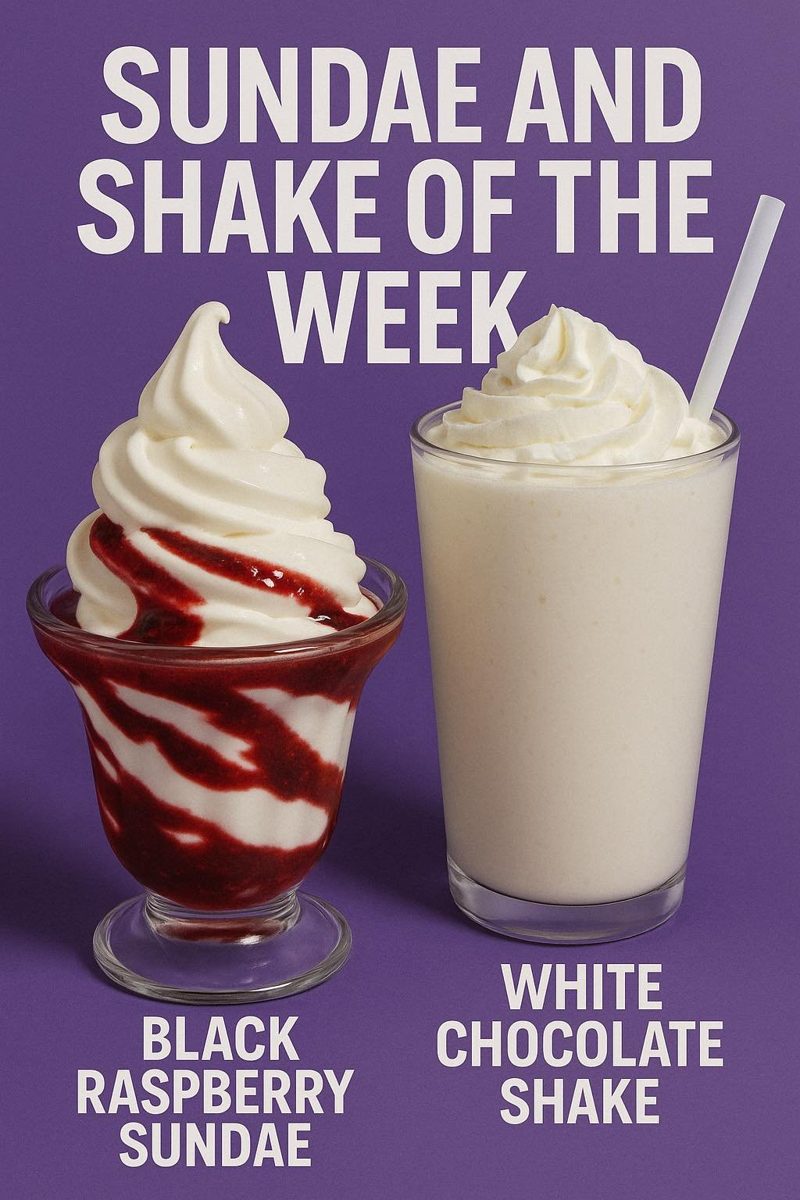 Sundae and Shake of the Week — Black Raspberry Sundae and White Chocolate Shake